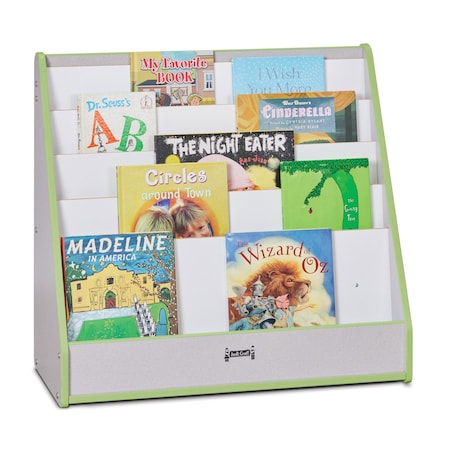 Jonti-Craft Rainbow Accents Flushback Pick-a-Book Stand, Key Lime Green 3514JCWW130